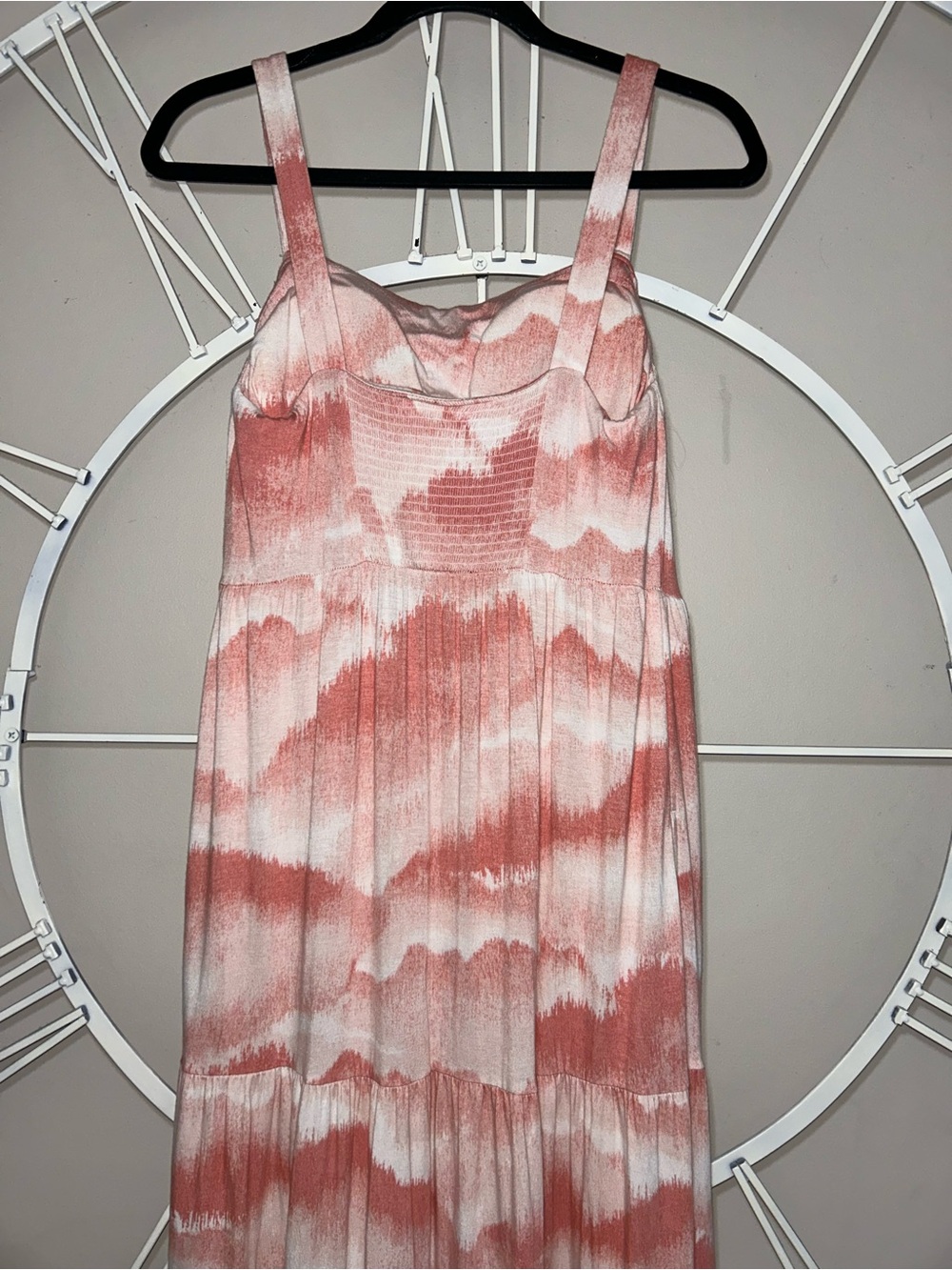 Soma Weekend Pink White Tie-Dye Sleeveless Maxi Dress - Picture 7 of 10